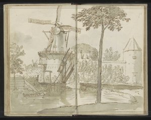 Delft Vindmølle på Spoorsingel af Johannes Huibert Prins