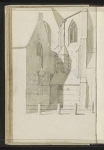 Set fra siden af ​​Grote Kerk i Hoorn af Johannes Huibert Prins