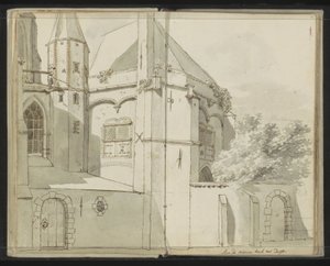 Sidebillede af Nieuwe Kerk i Delft af Johannes Huibert Prins