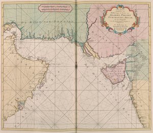 Kort over Arabien, Persien, Gijarat og Decca af Johannes II Van Keulen