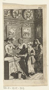 Den fingerede Djævel Bogillustration til Simon de Vries, Seven Duyvelen, der regerer og tjener Hedendaeghsche Dienstmaegden, Amsterdam, 1682