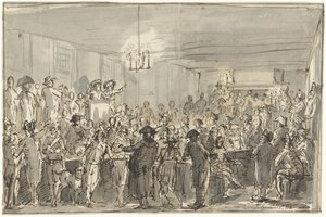 Et revolutionært møde i Delft i 1795 af Johannes Jelgerhuis