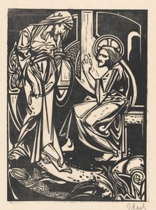 Kristus og den samaritanske kvinde af Johannes Josephus Aarts (signed by artist)