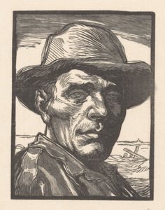 Portræt af en ukendt mand af Johannes Josephus Aarts (signed by artist)