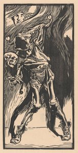 Døden som en harlekin, der spiller bilboquet af Johannes Josephus Aarts