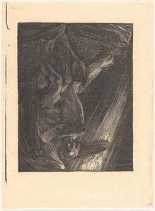 Faldet engel sidder på en sten af Johannes Josephus Aarts