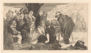 Mænd, kvinder og børn ved et træ af Johannes Josephus Aarts