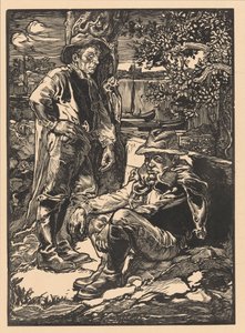 Hvilende polderarbejdere af Johannes Josephus Aarts