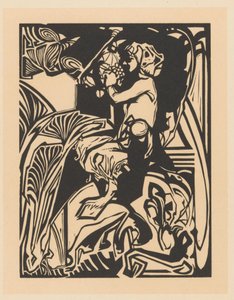 Satyr med klase vindruer af Johannes Josephus Aarts