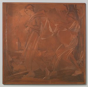 To kvinder, begge med en taske af Johannes Josephus Aarts