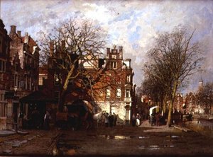 Capriccio Udsigt over byen af Johannes Karel Christian Klinkenberg