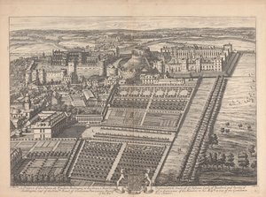 En udsigt til huset i Windsor, der tilhører hans nåde Charles Beauclerck af Johannes Kip