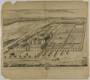Knowle i Parish of Sevenoaks i Kent, plade 24 fra Britannia Illustrata af Johannes Kip