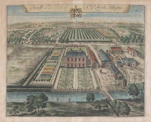 Swell, The Seat of Sir Robert Atkyns, [1712] genudgivet 1768. af Johannes Kip