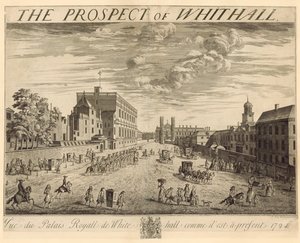 Planen af Whitehall, 1724 af Johannes Kip