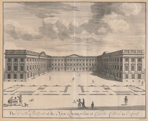 The North Prospect of the New Quadrangle of Christ Church i Oxford af Johannes Kip after Leendert Knijff
