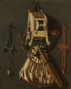 Stilleben med jagtens redskaber