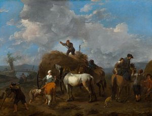 Hollandsk: Høst af hø af Johannes Lingelbach