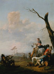Hvil efter Jagten af Johannes Lingelbach
