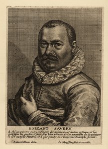 Portræt af Roelant Savery, Flandern-født hollandsk guldaldermaler af Johannes Meyssens