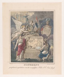 Allegorisk begravelsesmonument for Jan Carel Josephus van Speijk Monument dedikeret til minde om den udødelige helt J.C.J. van Speijk (titel på objekt) af Johannes Steyn