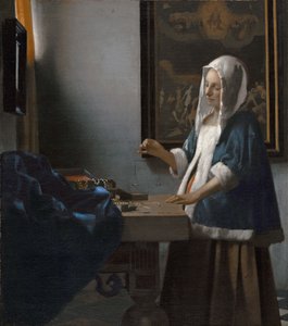Kvinde holder en balance af Johannes Vermeer