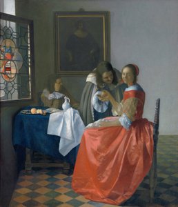Ung kvinde med et vinglas af Johannes Vermeer