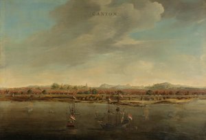 Udsigt over kantonen i Kina Udsigt over Kanton, Kina af Johannes Vinckboons (attributed to)