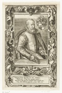 Portræt af Jan van Brouckhoven, steward af Rheinland af Johannes Wierix (attributed to)