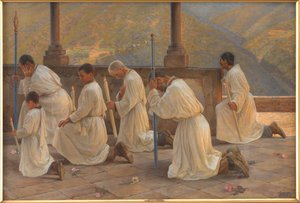 Bøn om regn. Procession i Apenninerne af Johannes Wilhjelm