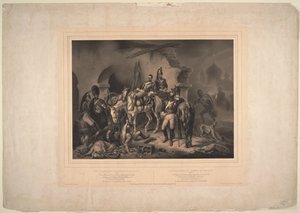 Den franske hær i Kreml i Moskva, 1830 af Johannes Woelffle