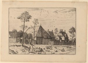 Skur med Sommerhus af Johannes and Lucas van Doetechum after Master of the Small Landscapes