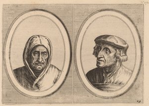 "Aecht Sonder-ziel" og "Heertje Al-te-mooy" af Johannes and Lucas van Doetechum after Pieter Bruegel the Elder