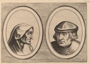 "Erdighe Kniertje" og "Unbekommerde Klaes" af Johannes and Lucas van Doetechum after Pieter Bruegel the Elder
