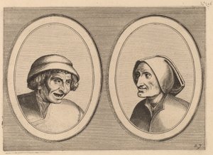 "Keesje Licht-hart" og "Verblinde Swaen" af Johannes and Lucas van Doetechum after Pieter Bruegel the Elder