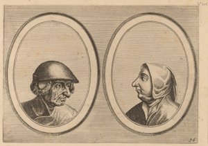 "Schonckje Wel-drocht" og "Pronckje Heel-volmaeckt" af Johannes and Lucas van Doetechum after Pieter Bruegel the Elder