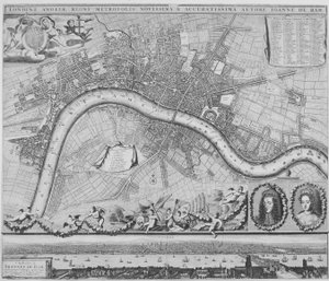 Kort over London, 1690