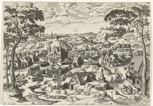 Landskab med Sankt Antonius Salve antoni (titel på objekt) Landskaber med kristne historier (serietitel)