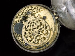 Verge ur. Haag, ca. 1695 (metal) (se også 259582-83) af Johannes van Ceulen
