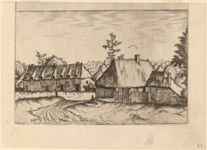 Gård og Husrække af Johannes van Doetechum, the Elder and Lucas