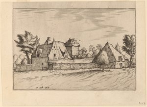 Gårde i en Domstol af Johannes van Doetechum, the Elder and Lucas