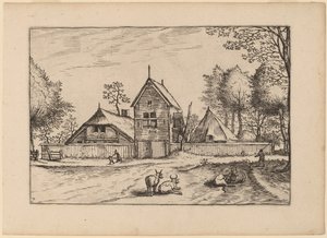 Bondegård af Johannes van Doetechum, the Elder and Lucas