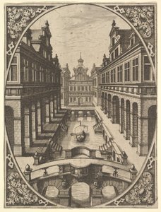 Tallerken fra Scenographiae..., ca. 1560. af Johannes van Doetecum I