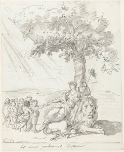 Folkets regering oprettet, dekoration på Amstelveld, 1795 Den nye foreløbige bestyrelse (titel på objekt) af Johannes van Dregt (rejected attribution)