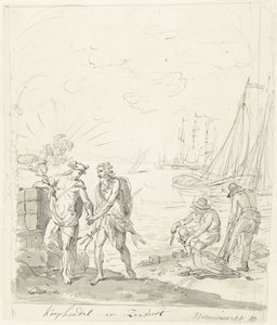 Handel og forsendelse, dekoration på Nieuwmarkt, 1795 Handel og forsendelse (titel på objekt) af Johannes van Dregt (rejected attribution)