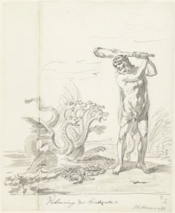 Destruktion af aristokratiet, dekoration på Westermarkt, 1795 Lammelse af aristokrati (titel på objekt) af Johannes van Dregt (rejected attribution)
