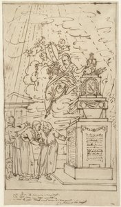 Figurer ved et begravelsesmonument af Johannes van Dregt