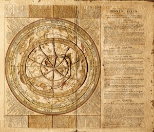 Himmelsk planisfære lavet af den hollandske kartograf Johannes van Keulen (1654-1715). Stjernebillederne er repræsenteret og en mobil cirkel gør det muligt at følge stjernernes position i forhold til årets måned. Barcelona. Barcelona Søfartsmuseum