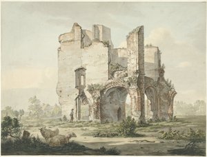 Ruinerne af klosteret Rijnsburg af Johannes van Lexmond