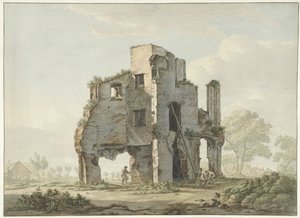 Nedrivning af ruinerne af Rijnsburg Abbey af Johannes van Lexmond